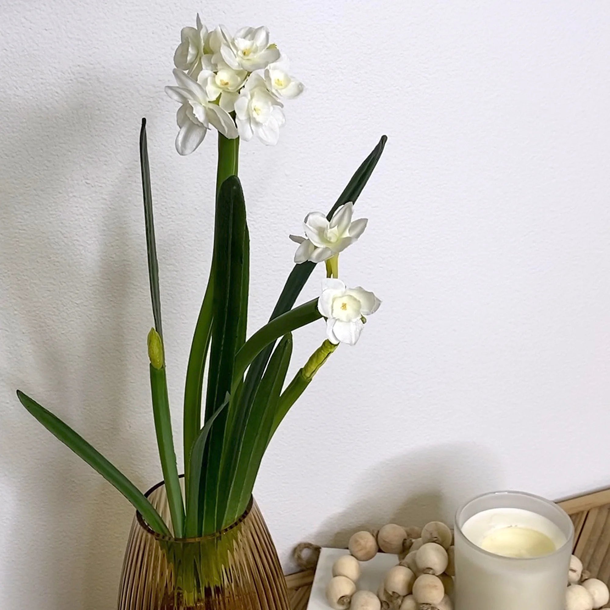 Artificial Paperwhite Stem 20"H White X260