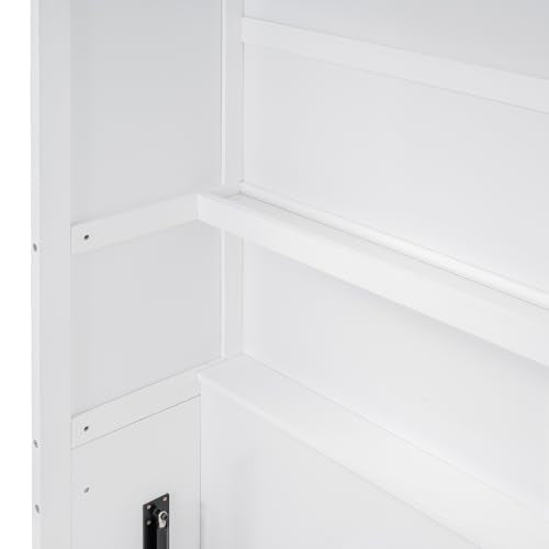 Queen Size Murphy Bed with Storage Shelves Z67263