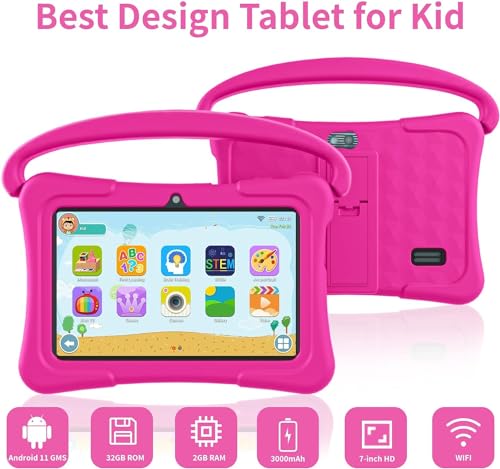 7 inch Android Tablet with 32GB, Shockproof Case Pink H58214