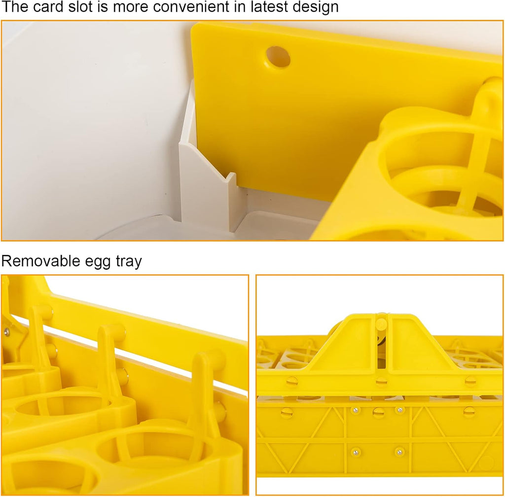 56-Egg Fully Automatic Poultry Incubator with Egg Candler White J5745