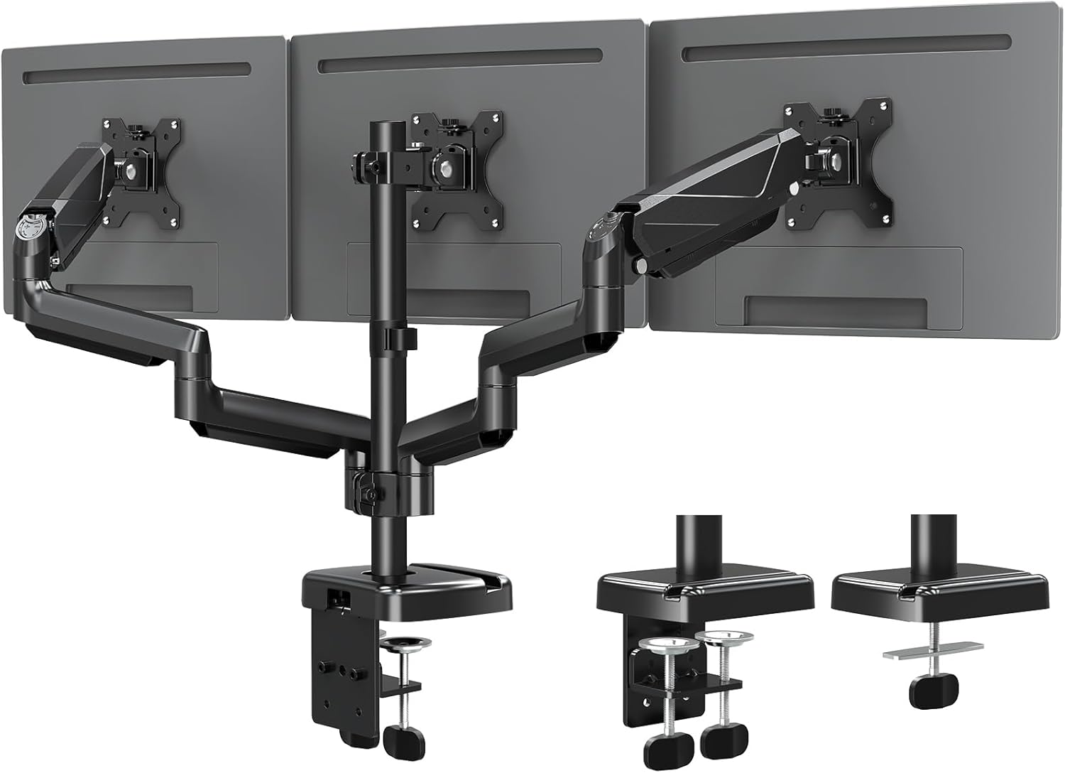 Triple Monitor Desk Mount for 3 Screens Up to 27 inch V20153