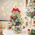 24 Inch Green Artificial Tabletop Christmas Tree with LED Lights C98150