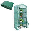 4 Tier Greenhouse Replacement Cover with Roll-Up Zipper Door PE Plant Greenhouse Cover R886