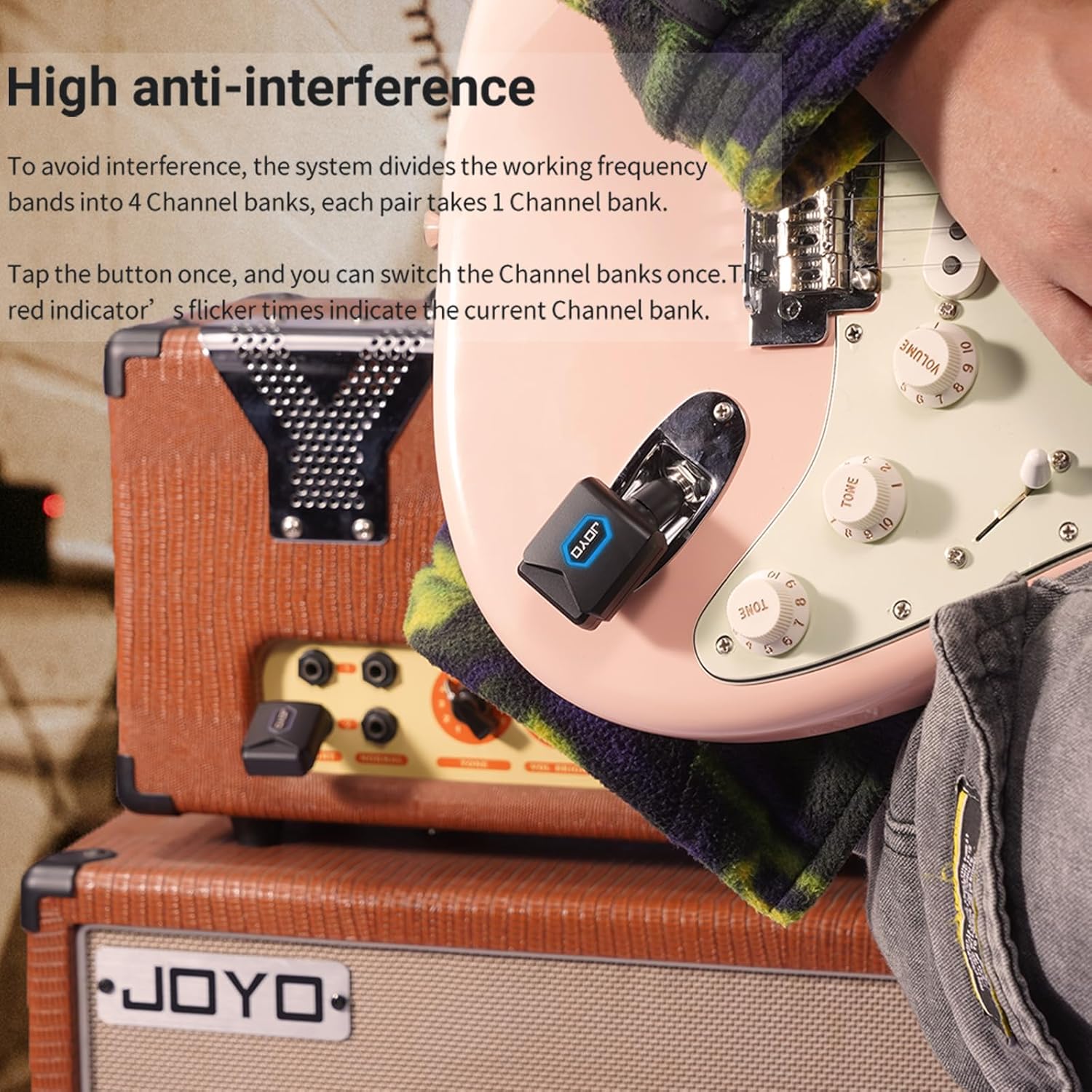 5.8GHz Wireless Guitar System with Charging Box and Guitar Audio Interface Q9769