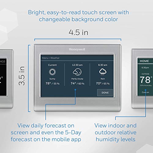 Gray Wi-Fi Smart Thermostat, 7 Day Programmable, Touch Screen Z740