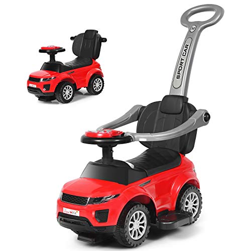 3 in 1 Ride on Push Car with Parental Handle (Pink) L557