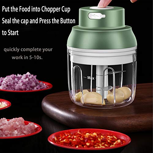 250ML Electric Mini Food Chopper with USB Charging W727631