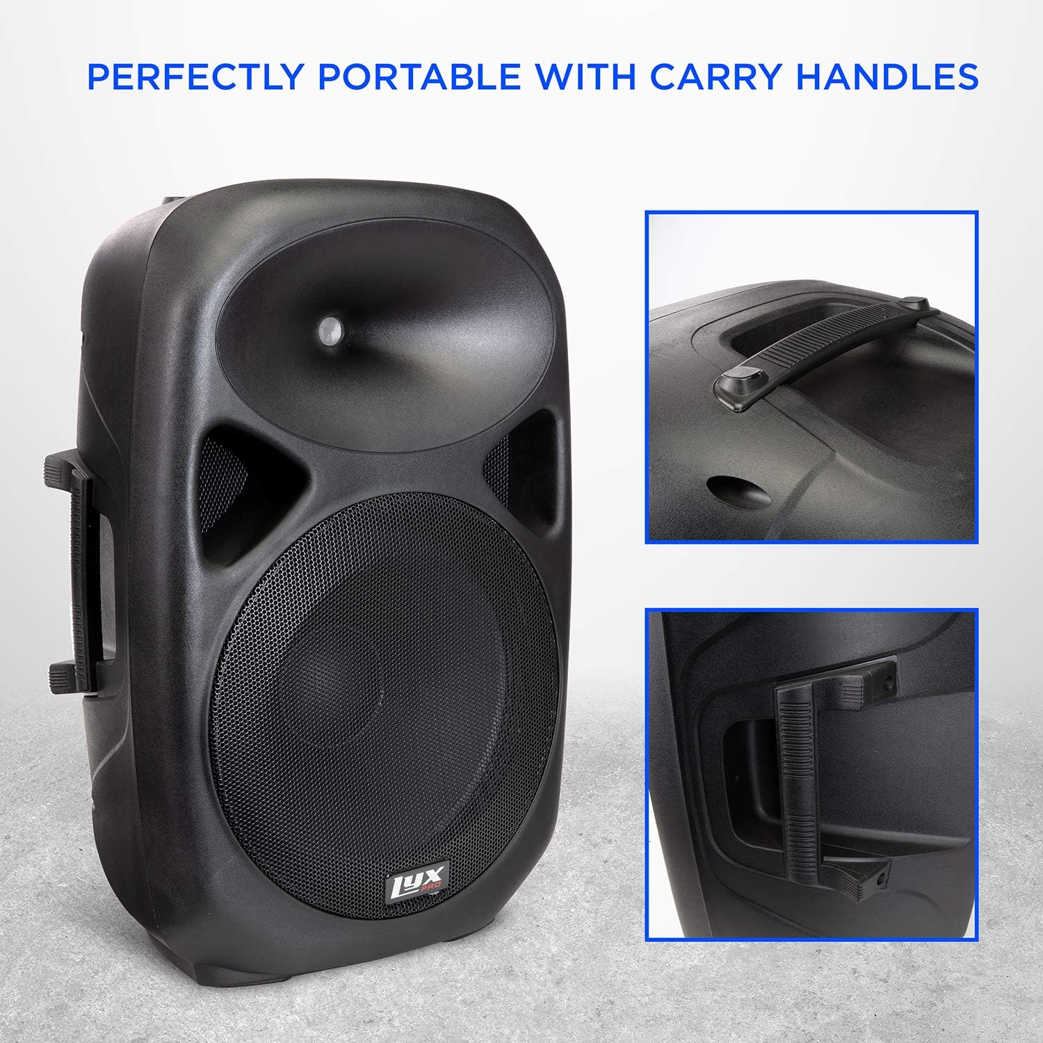 15 Inch PA Active Speaker System with Bluetooth, MP3, USB, SD Card Slot W4324