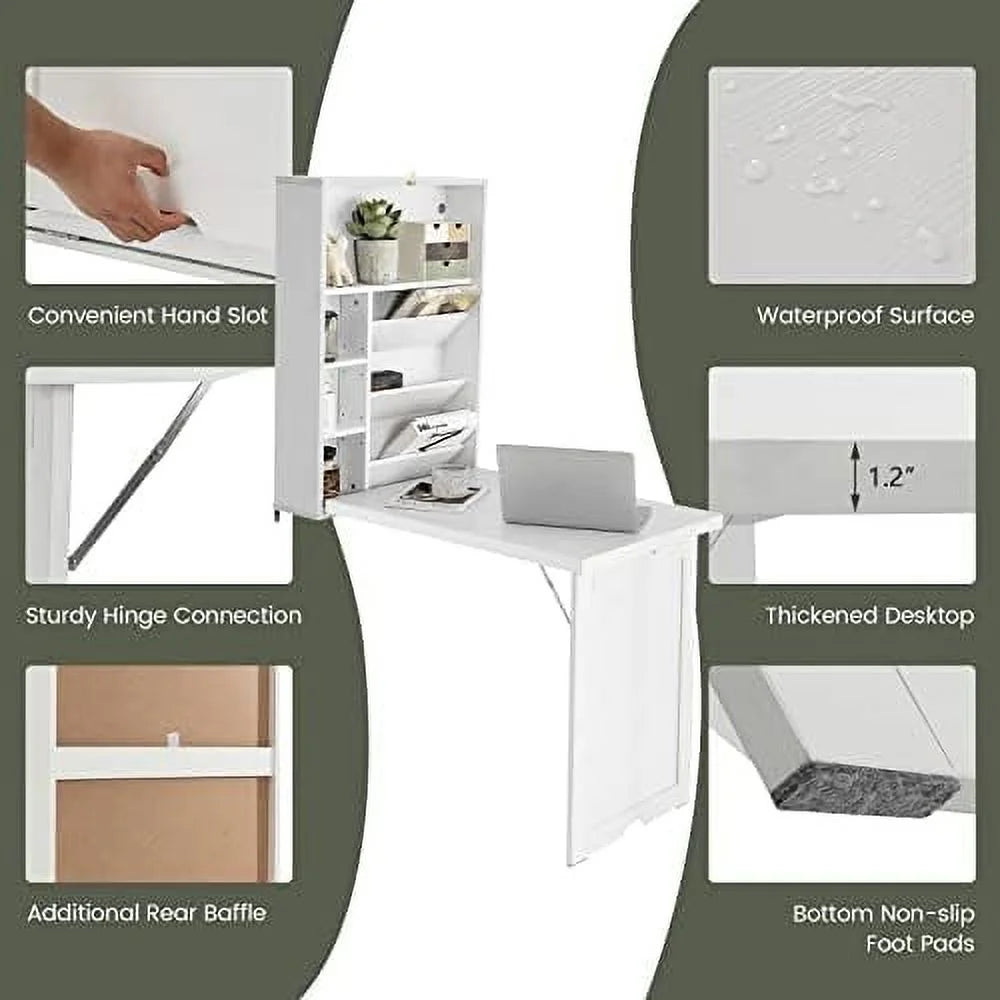 Wall Mounted Foldable Wood Desk Q823770