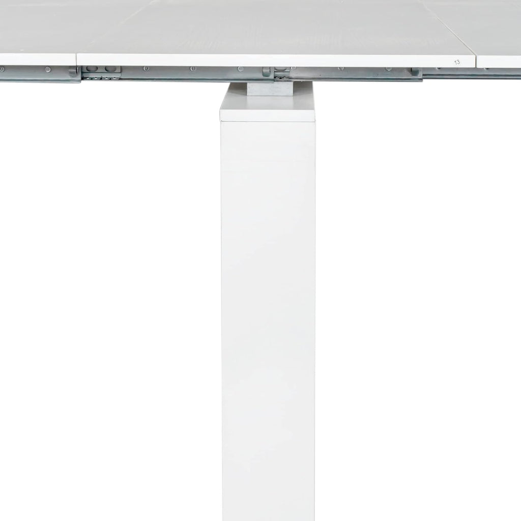White Wooden Expandable Dining Table K3558