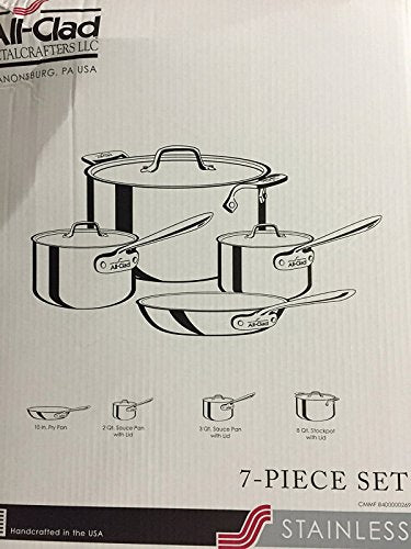 7 Piece Tri-Ply Stainless Steel Cookware Set G952512