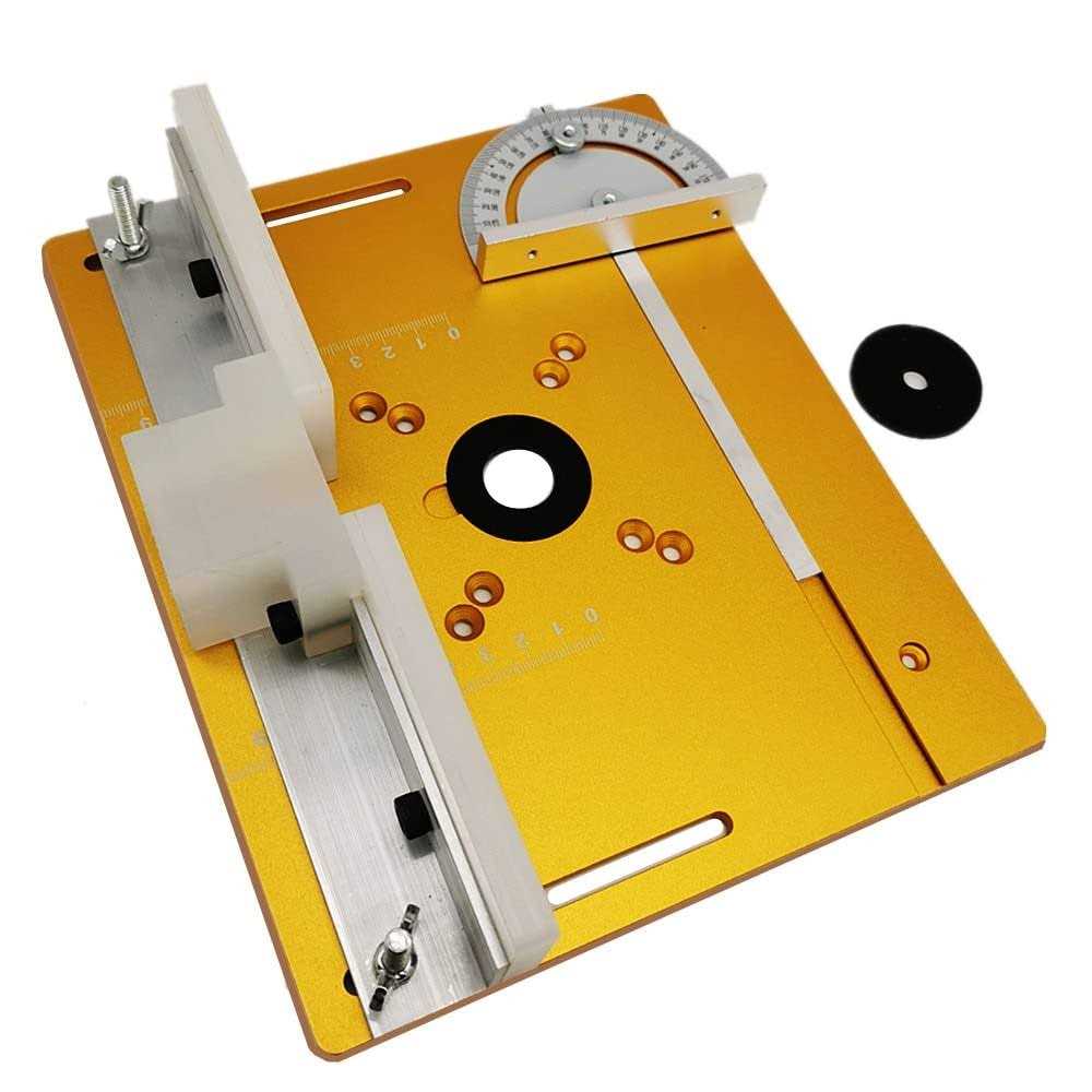 Aluminum Router Table Insert Plate with Miter Gauge E742979