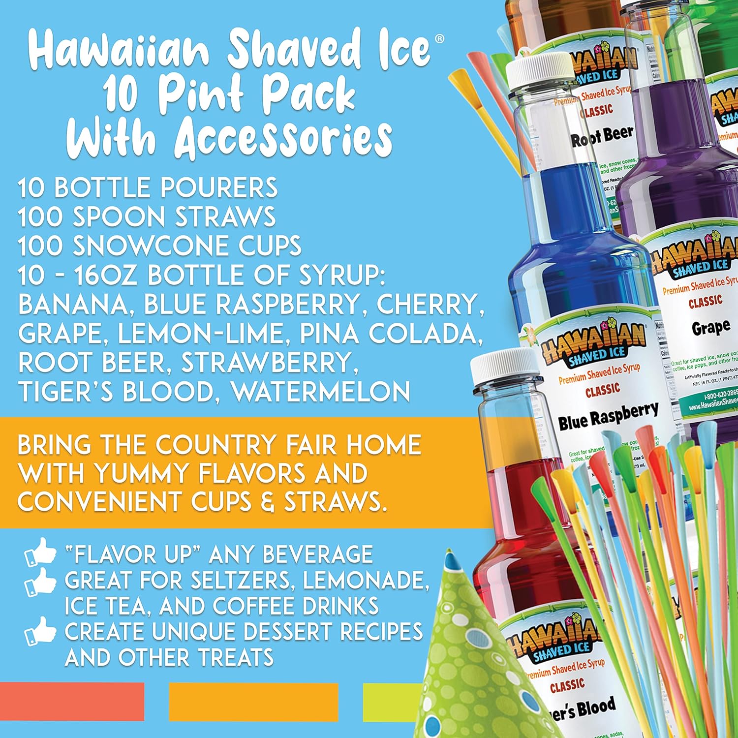 10 Flavor Syrups and Accessories bundled with 20 Flavor Syrups and Accessories B522