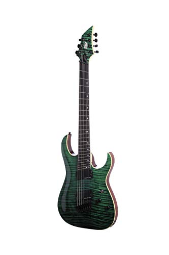 Trans Green 7 String Fanfret Electric Guitar T70889