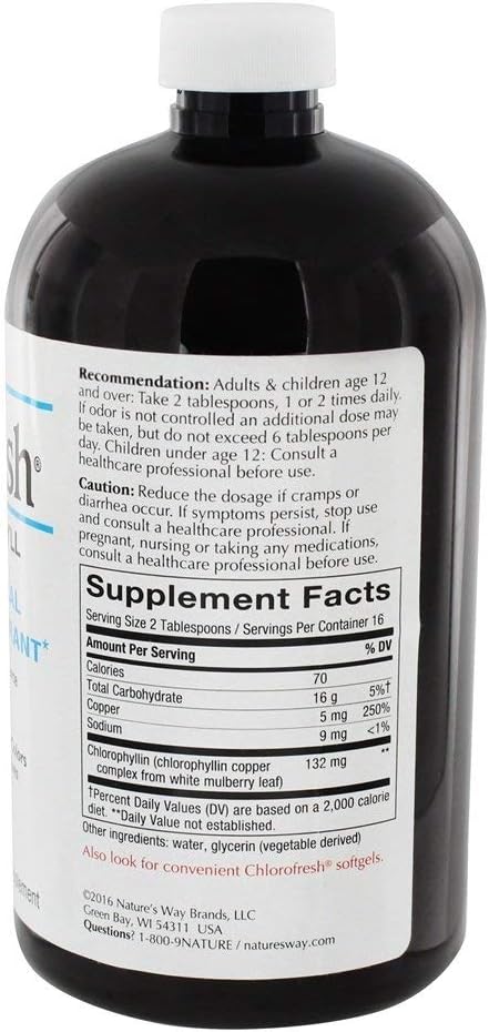 unflavored 16 oz Liquid Chlorophyll H6567