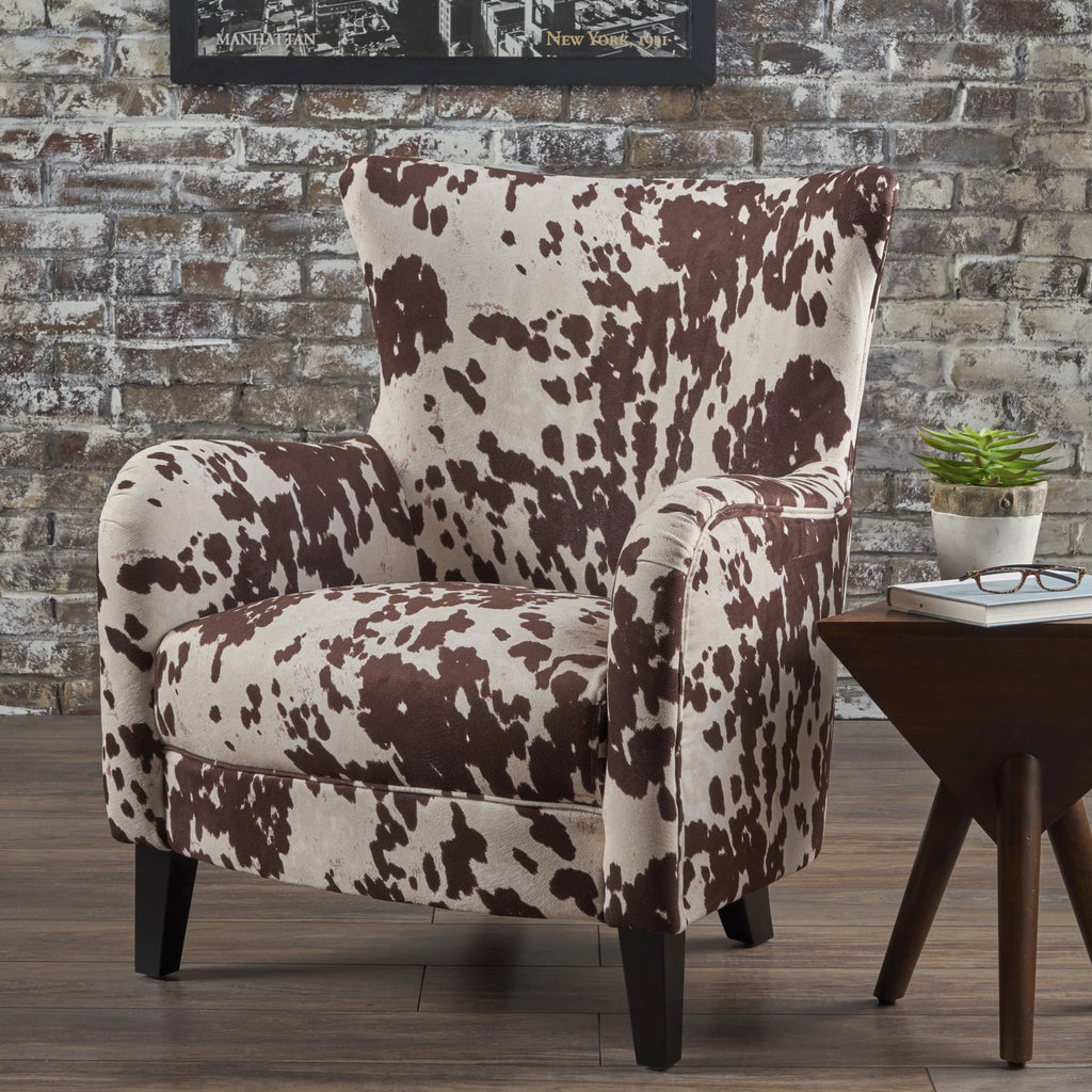 Beige Velvet Club Chair U3702