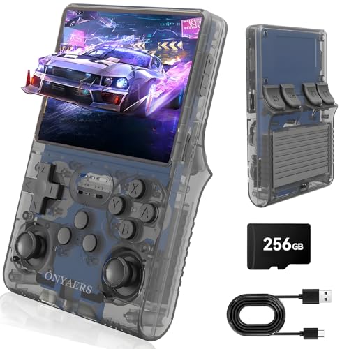 Retro Handheld Game Console with 3.5 Inch IPS Screen and 256GB Memory Card X636919