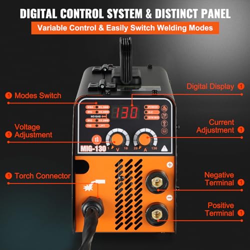 130A 3 in 1 MIG/MMA/LIFT TIG Flux Core Welder N4053