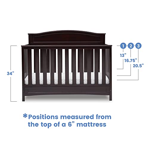 White 4-in-1 Convertible Baby Crib W960