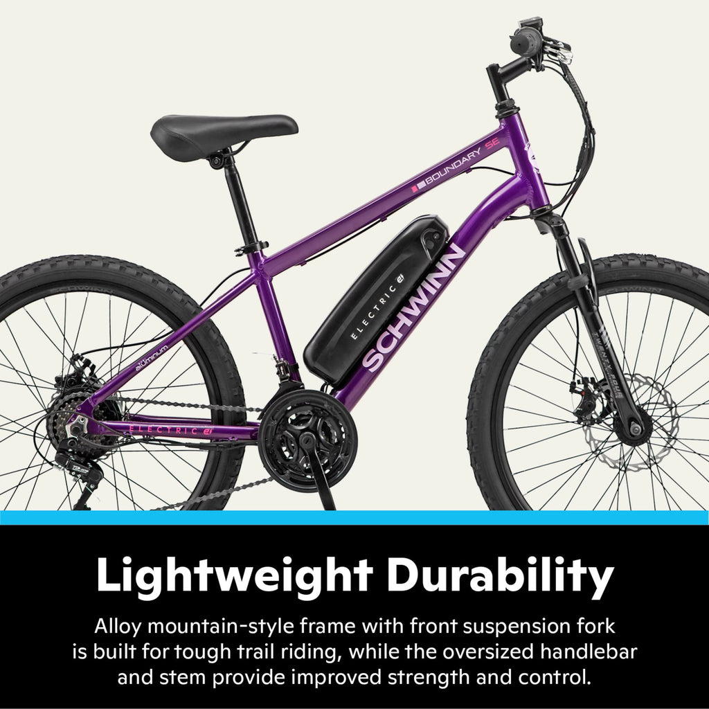 24" Purple Electric Mountain Bike D922