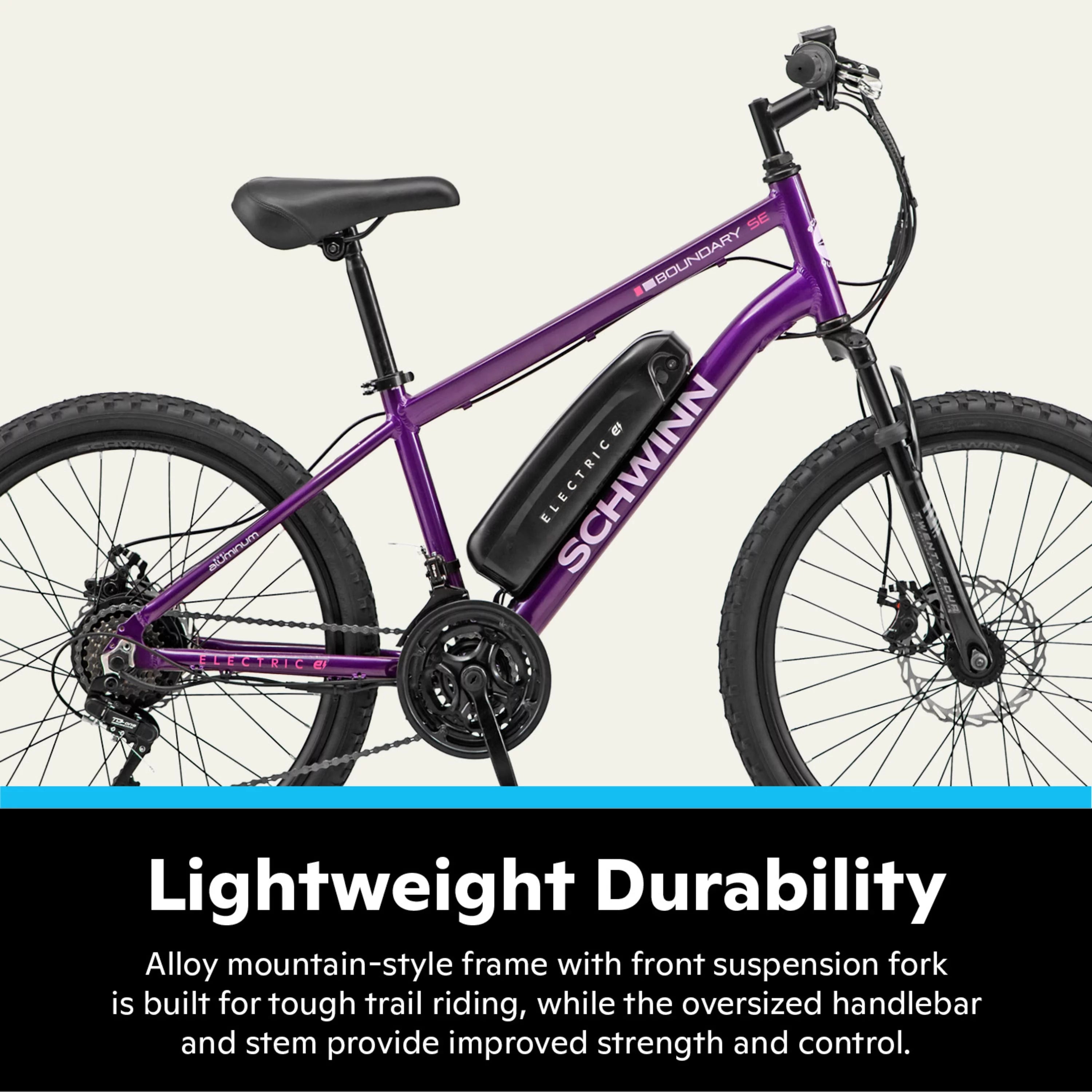 24" Purple Electric Mountain Bike D922