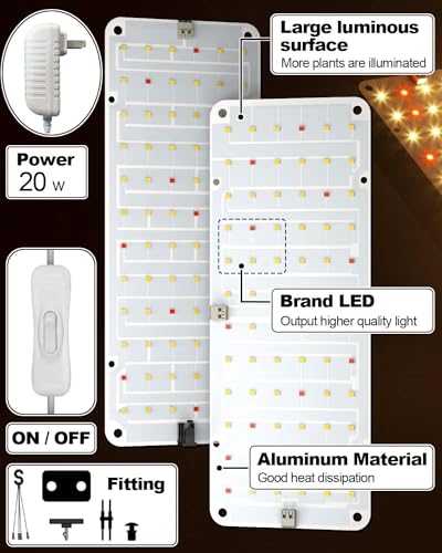 2Pcs 20W Full Spectrum LED Plant Grow Light Z62127