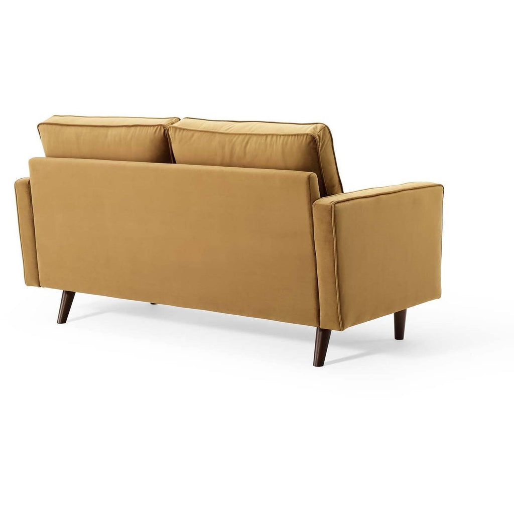 Navy Performance Velvet Loveseat D228993