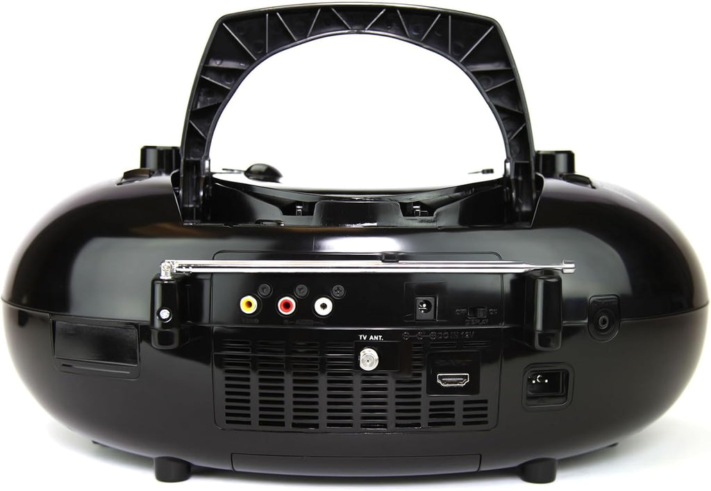 Black 7" Bluetooth DVD Boombox with AM/FM Radio N7025