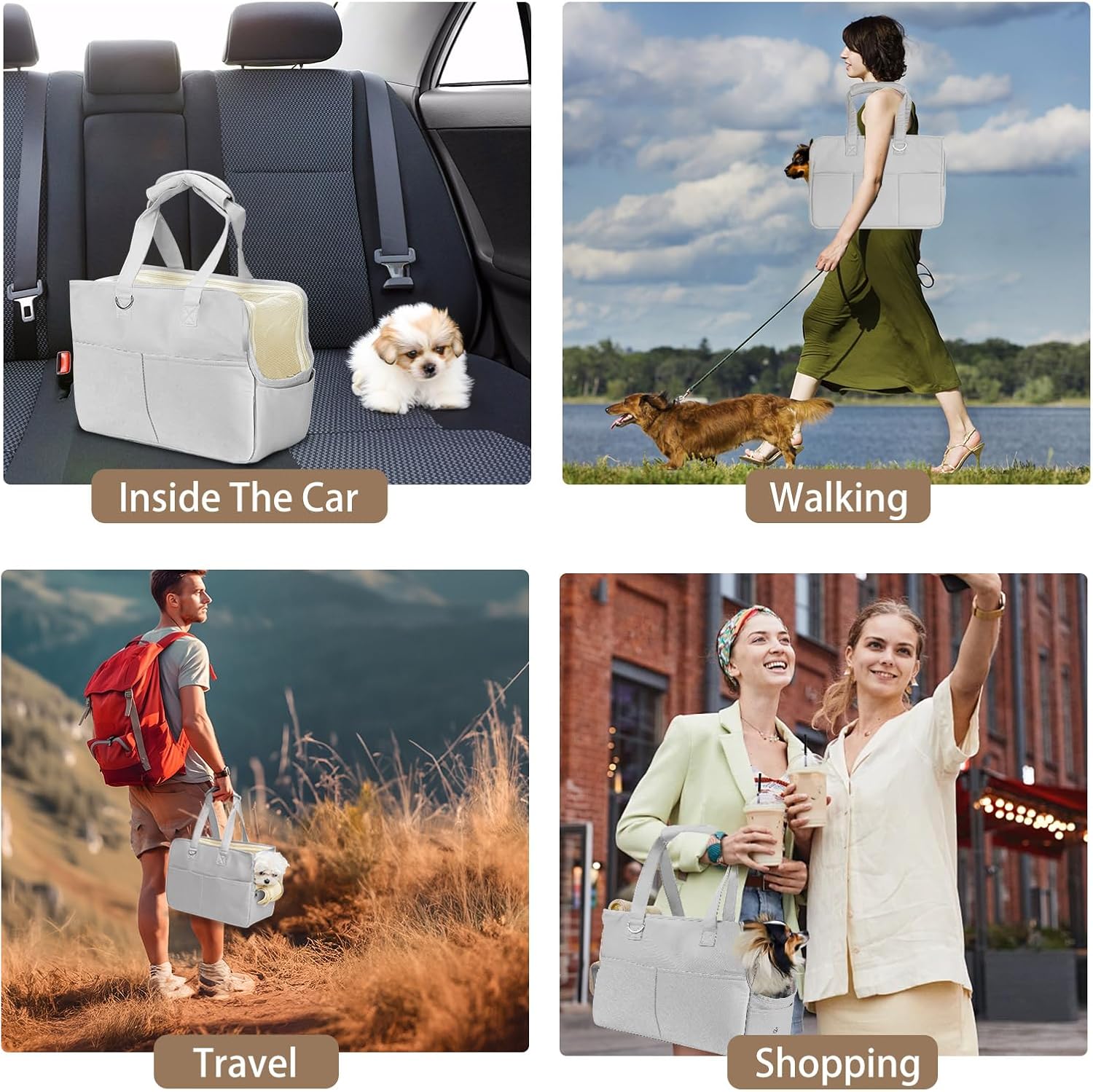 Soft-Sided Dog Carrier with Six Pockets J749763
