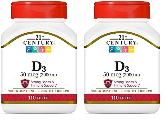 D3 2000 IU Tablets, 110 Count (Pack of 2) P9500