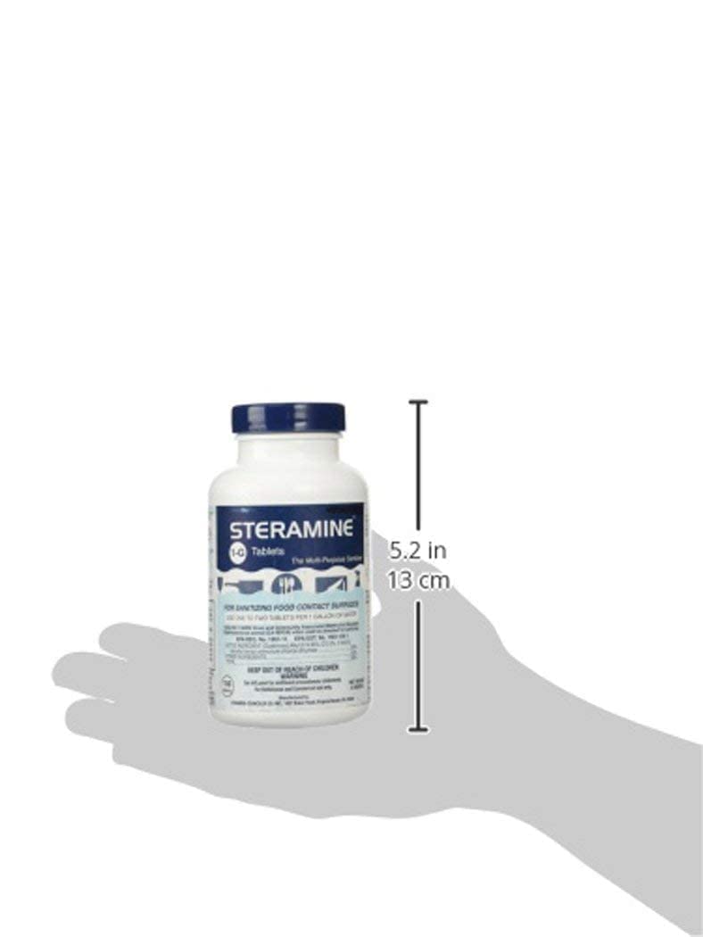 150 Sanitizer Tablets per Bottle, Blue, Pack of 1 Bottle K230
