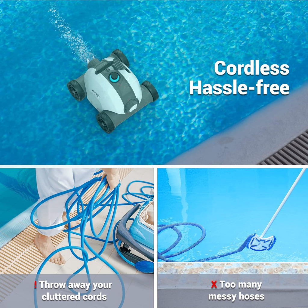 Cordless Robotic Pool Cleaner with Dual-Drive Motors K790