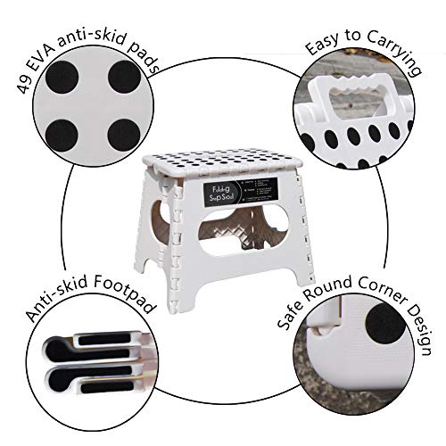 White Folding Step Stool 11" Height A7302