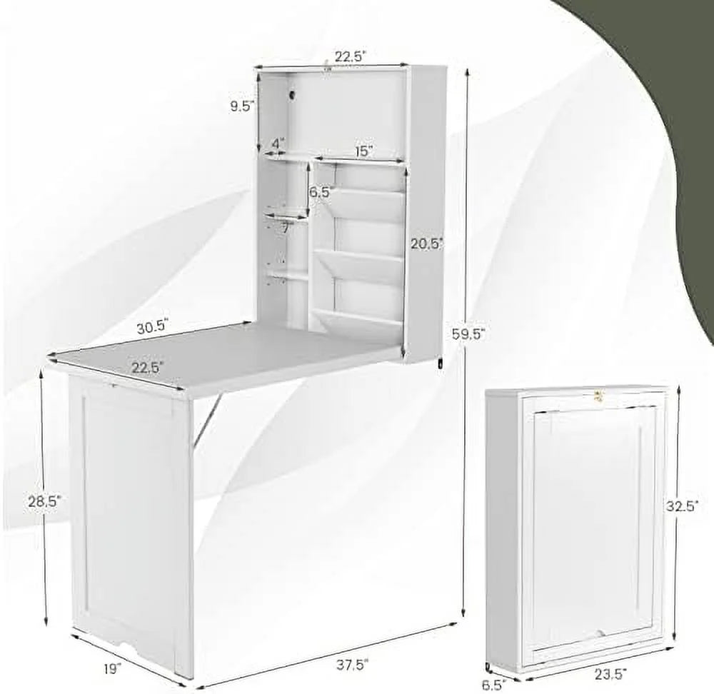 Wall Mounted Foldable Wood Desk Q823770