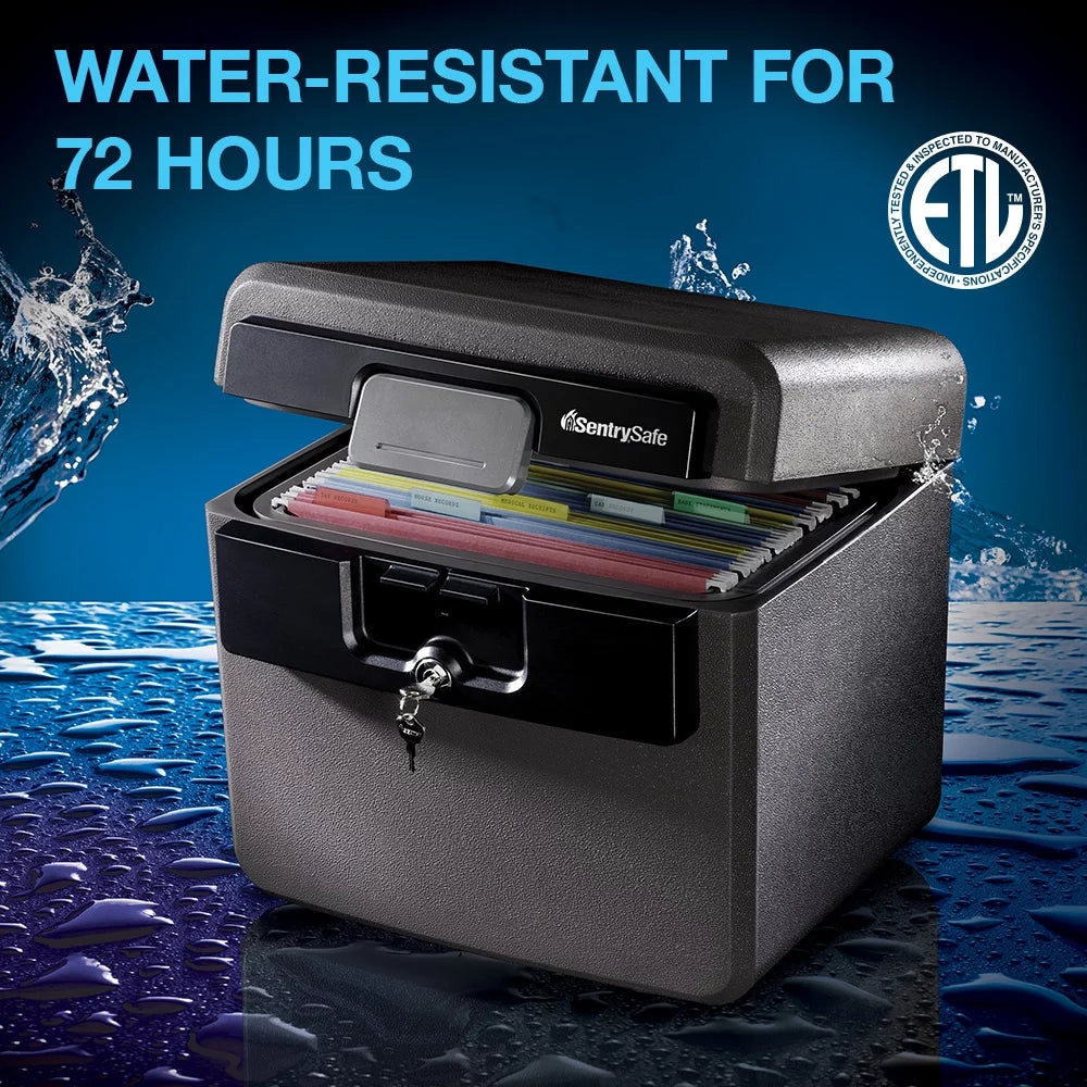 Fire-Resistant Water-Resistant Key Lock Safe Box 0.65 cu. ft. P470074