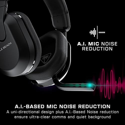 Black Wireless Gaming Headset with 40-Hr Battery and Bluetooth P207