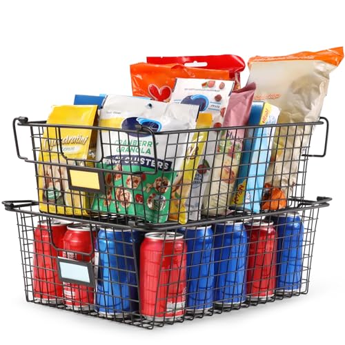 4 Pack Large Stackable Wire Metal Baskets R5864