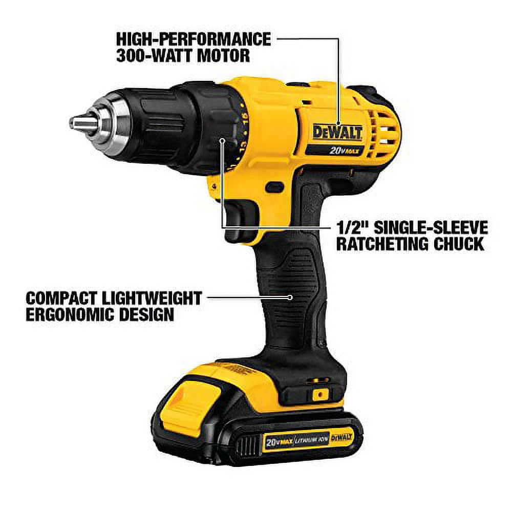 20V MAX Cordless Drill Driver Impact Driver Combo Kit 1.3 Ah Lithium Ion C63783