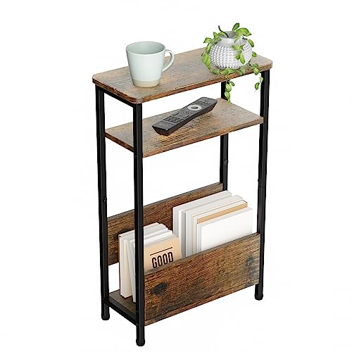 Faux White Marble 3 Tier Narrow Side Table C945820