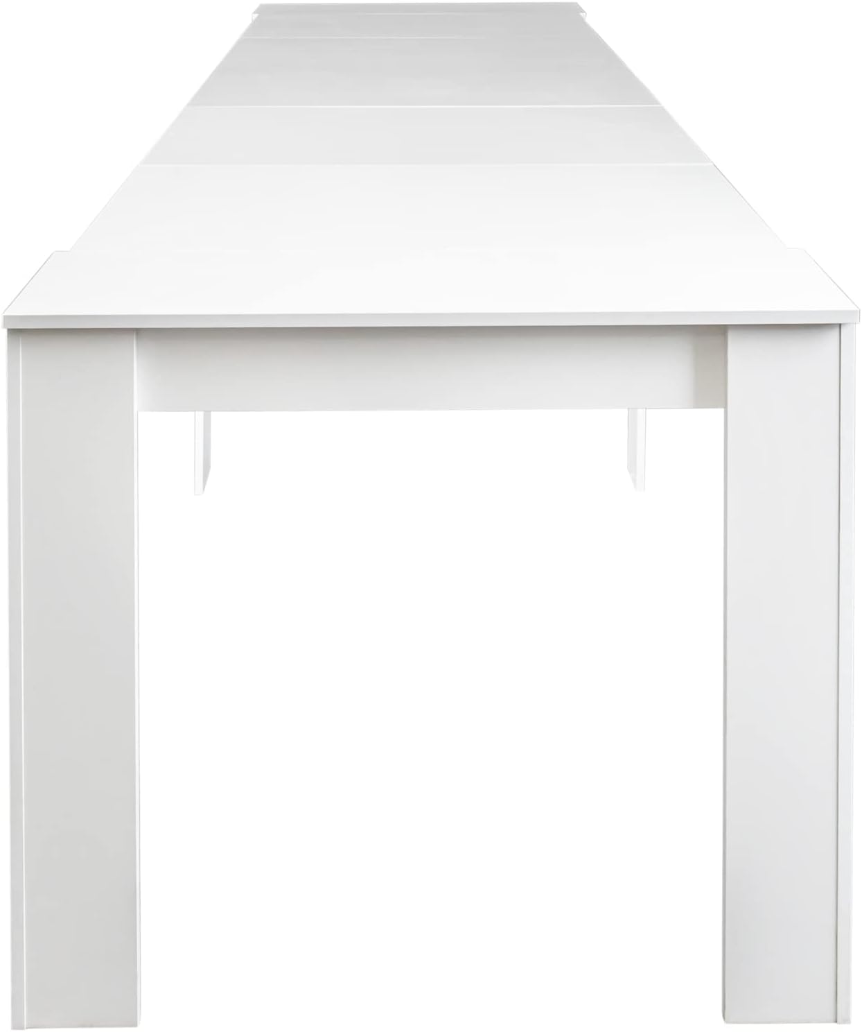 White Wooden Expandable Dining Table K3558