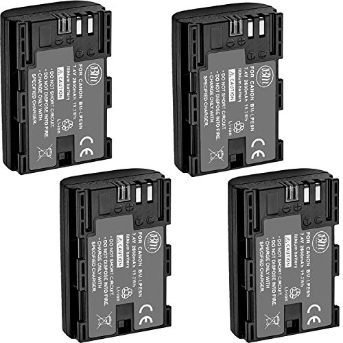 4 Pack High Capacity Batteries for Canon EOS Cameras G268876