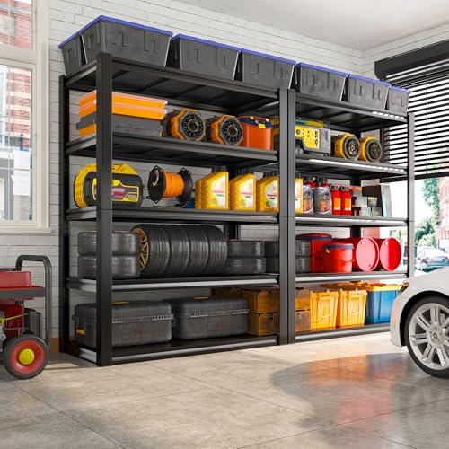 48" W x 24" D x 72" H Metal Garage Shelving R2656