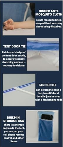 Blue Folding Mosquito Net Tent M7787