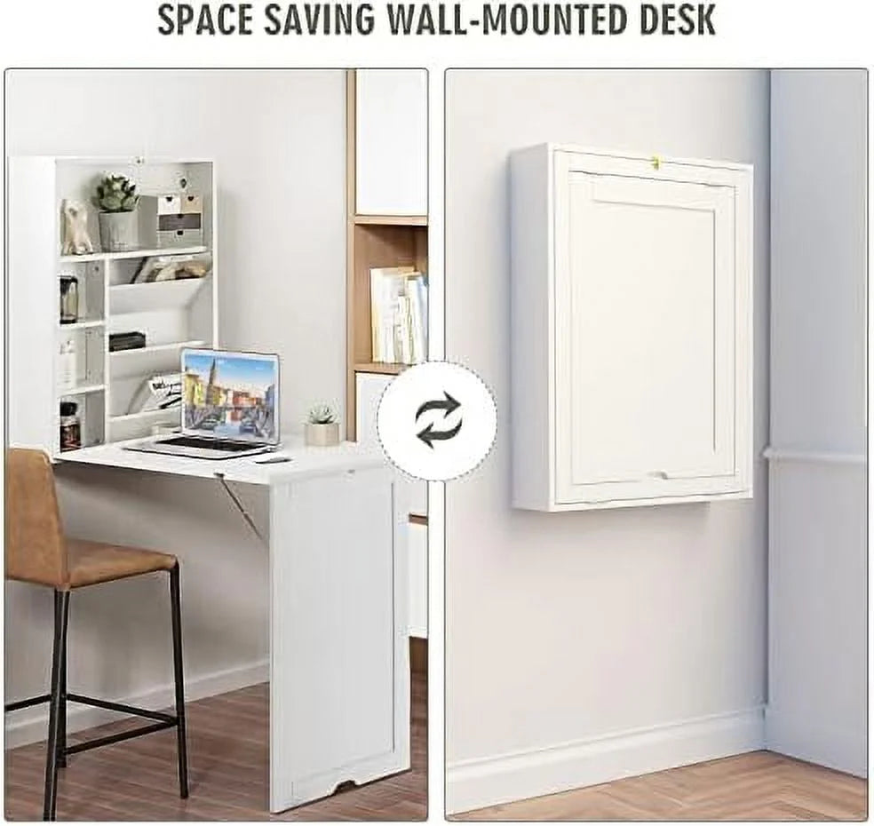 Wall Mounted Foldable Wood Desk Q823770