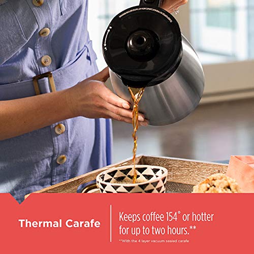 12 Cup Thermal Programmable Coffee Maker, Black/Steel J90664