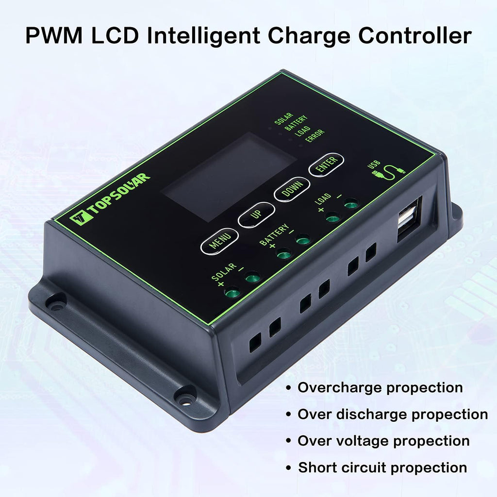 100W 12V Solar Panel Kit with 20A Charge Controller F118
