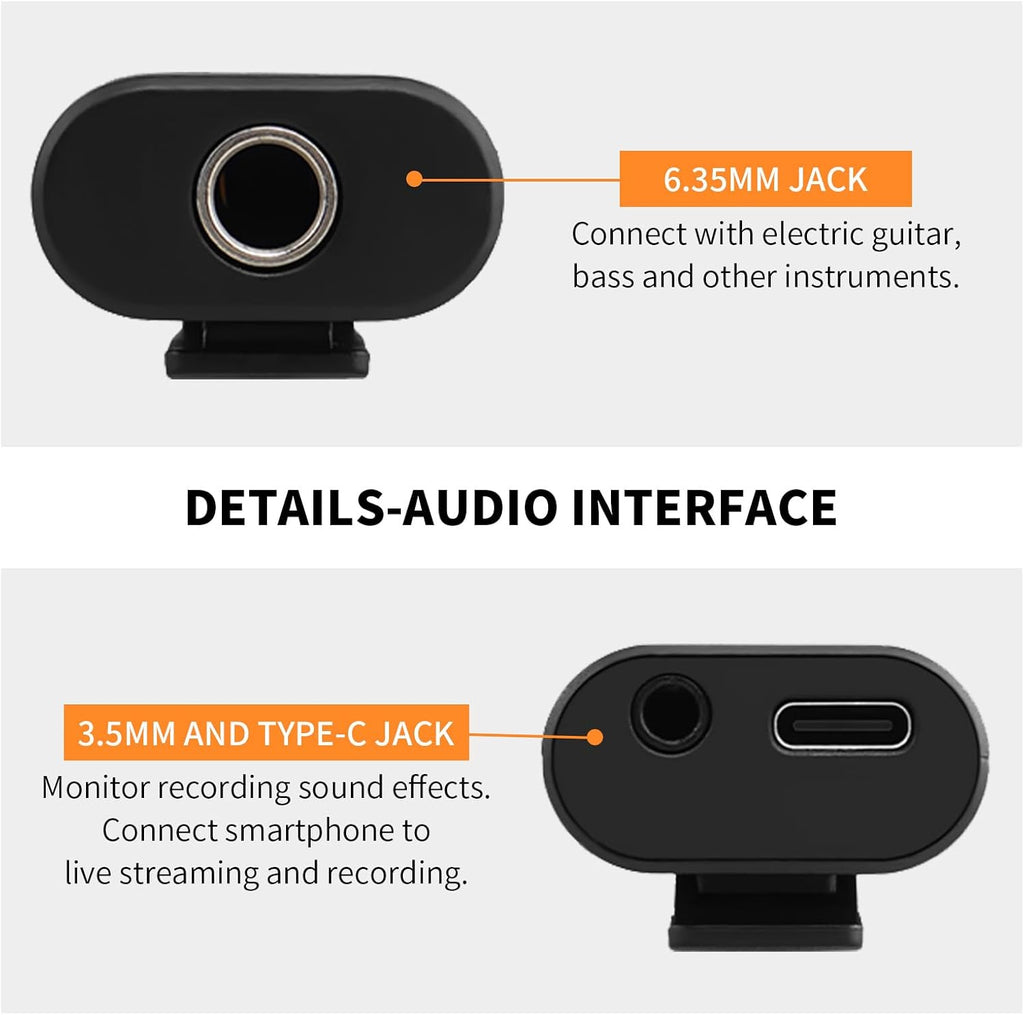 5.8GHz Wireless Guitar System with Charging Box and Guitar Audio Interface Q9769