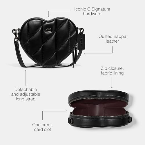Quilted Leather Heart Crossbody E710078