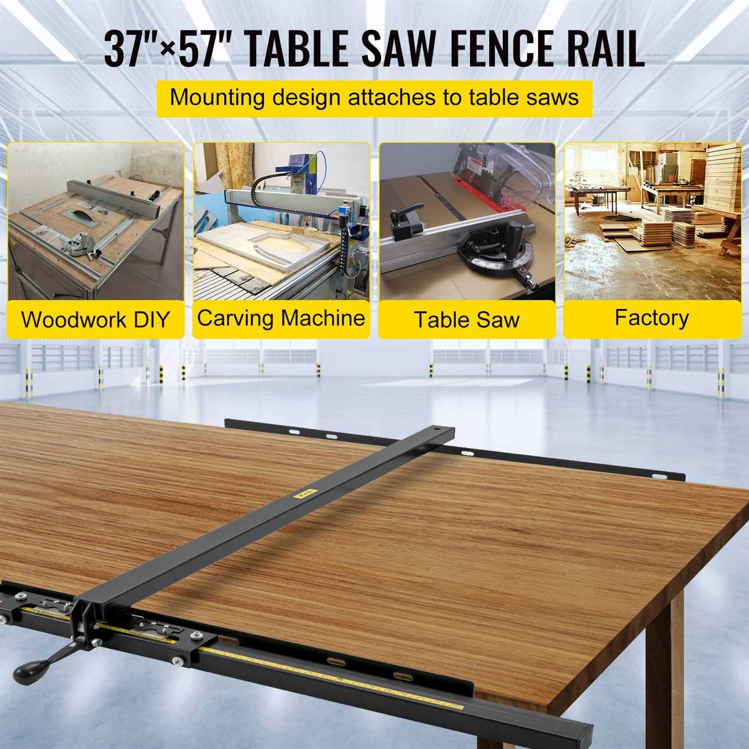 57×57 Table Saw Fence Rail E2027