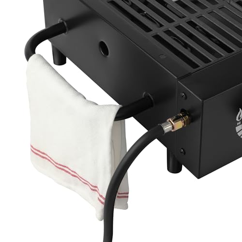 4-Burner Portable Propane Gas Grill and Griddle Combo, Black O882